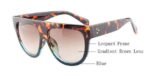 Flat Top Mirror Sunglasses - Image 11