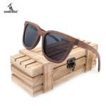 Oversized Wooden Retro Sunglasses - Image 8